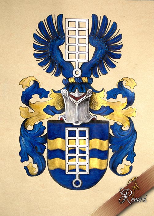 Painting of a coat of arms
